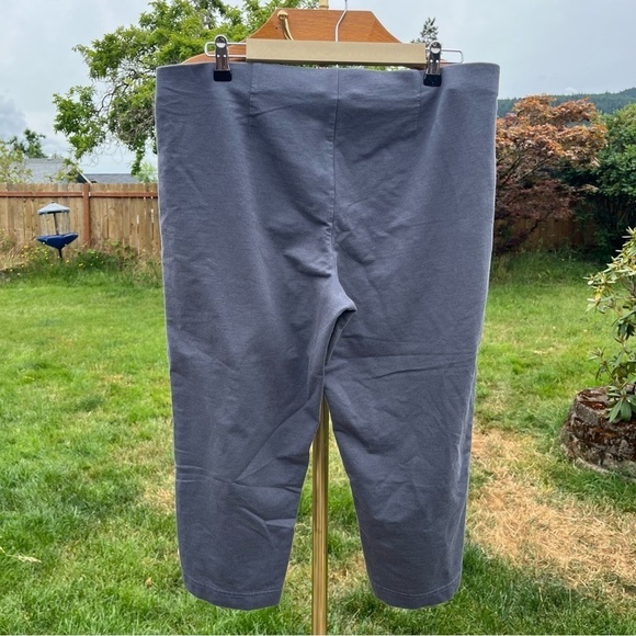 J JILL ~ Pure Jill Grey Pima Cotton Spandex Slim-Leg Cropped Lounge Pant - Picture 3 of 13